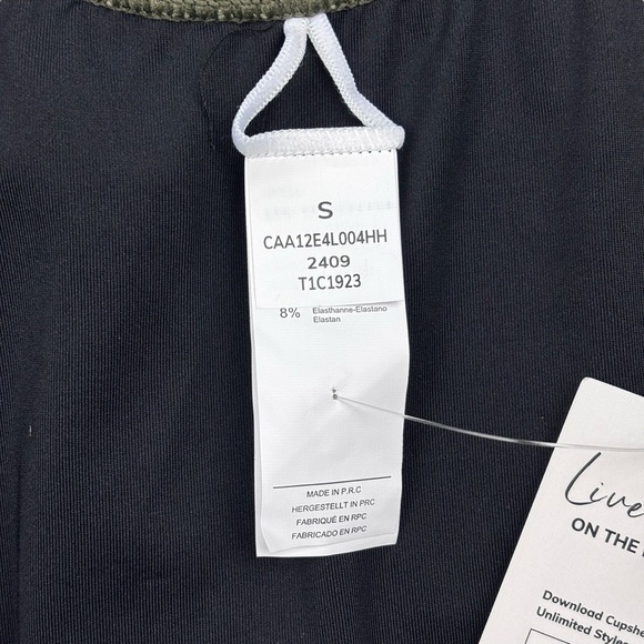 CUPSHE OLIVE GREEN PLUNGING KNOTTED V-NECK ADJUSTABLE STRAP ONE PIECE SWIMSUIT - Picture 13 of 16